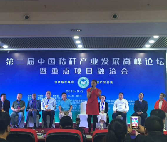 仟亿达总裁王元圆在届中国秸秆产业发展峰论坛上发表讲话